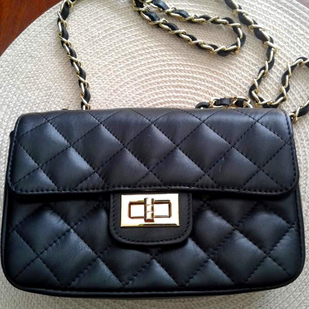 Borse in Pelle small quilted genuine leather handbag